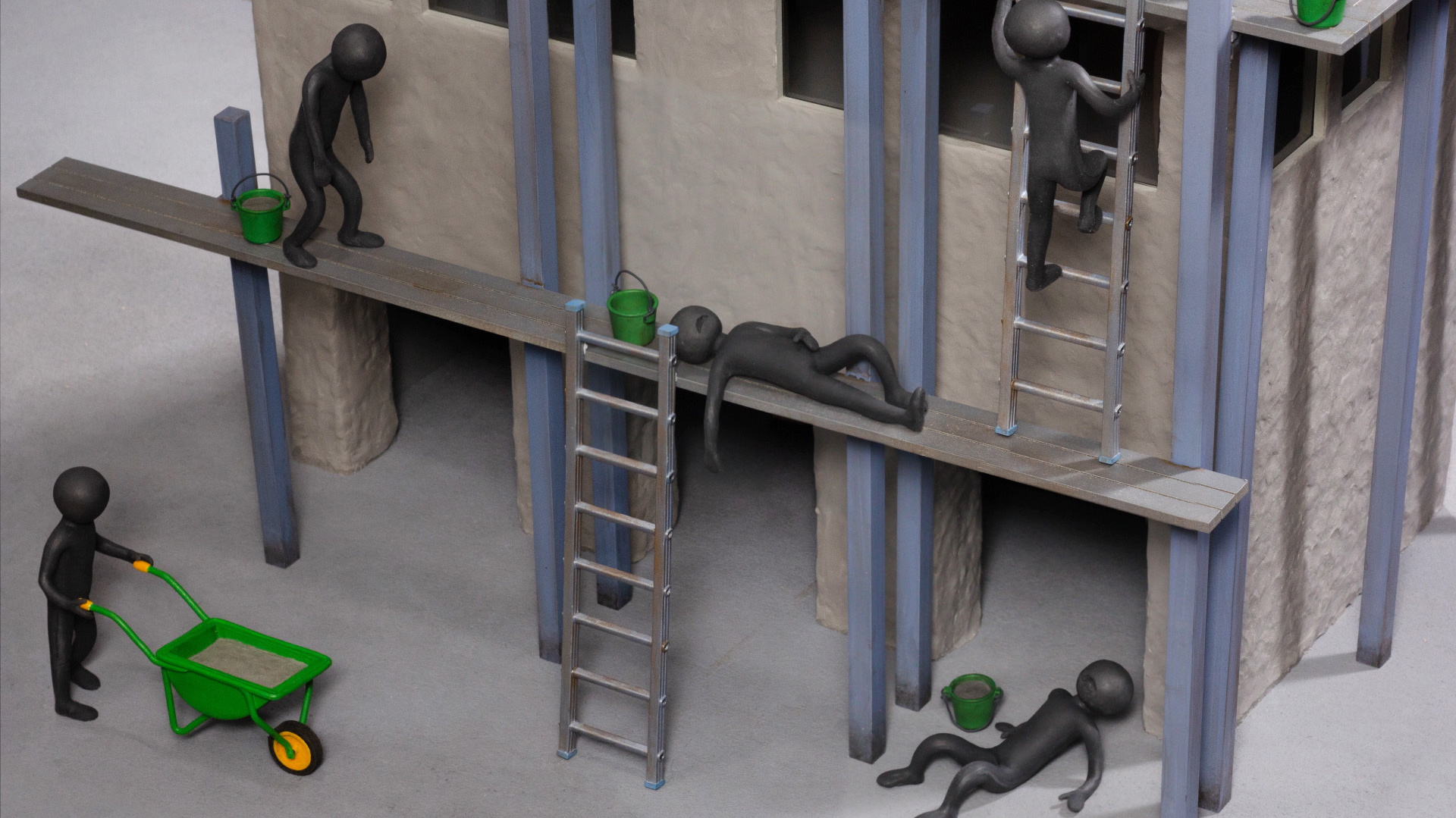 オイラはビル群