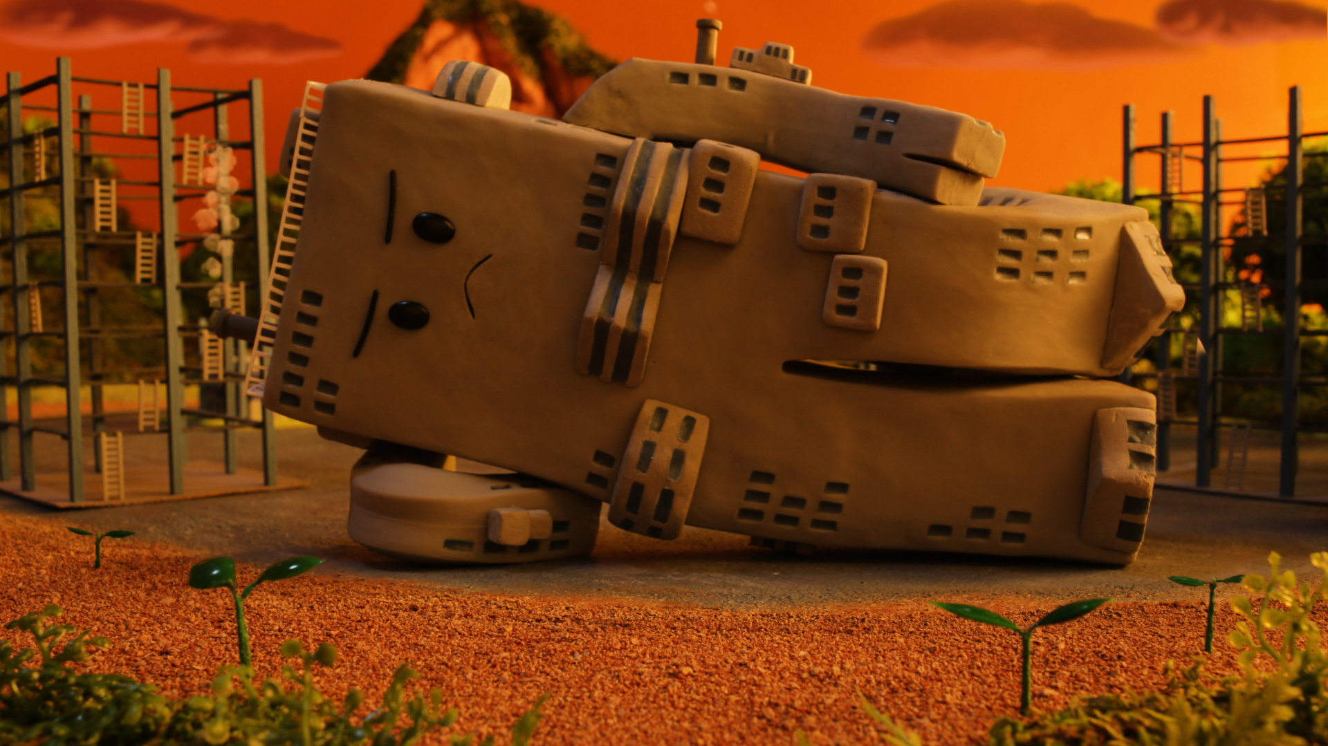 オイラはビル群