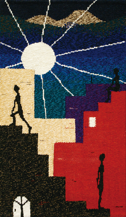 染織作品「街の光」