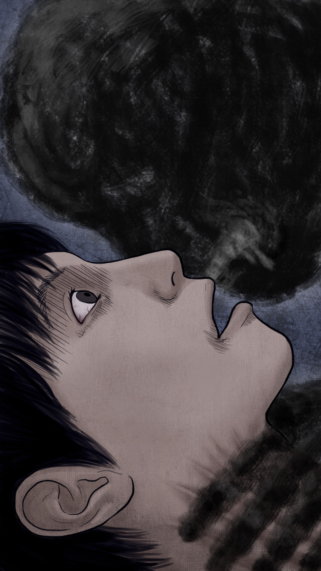 這いずり上がってくる男