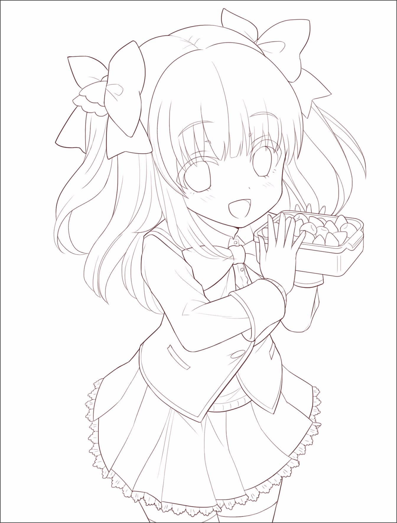 ガールフレンド(仮) キャラ線画１