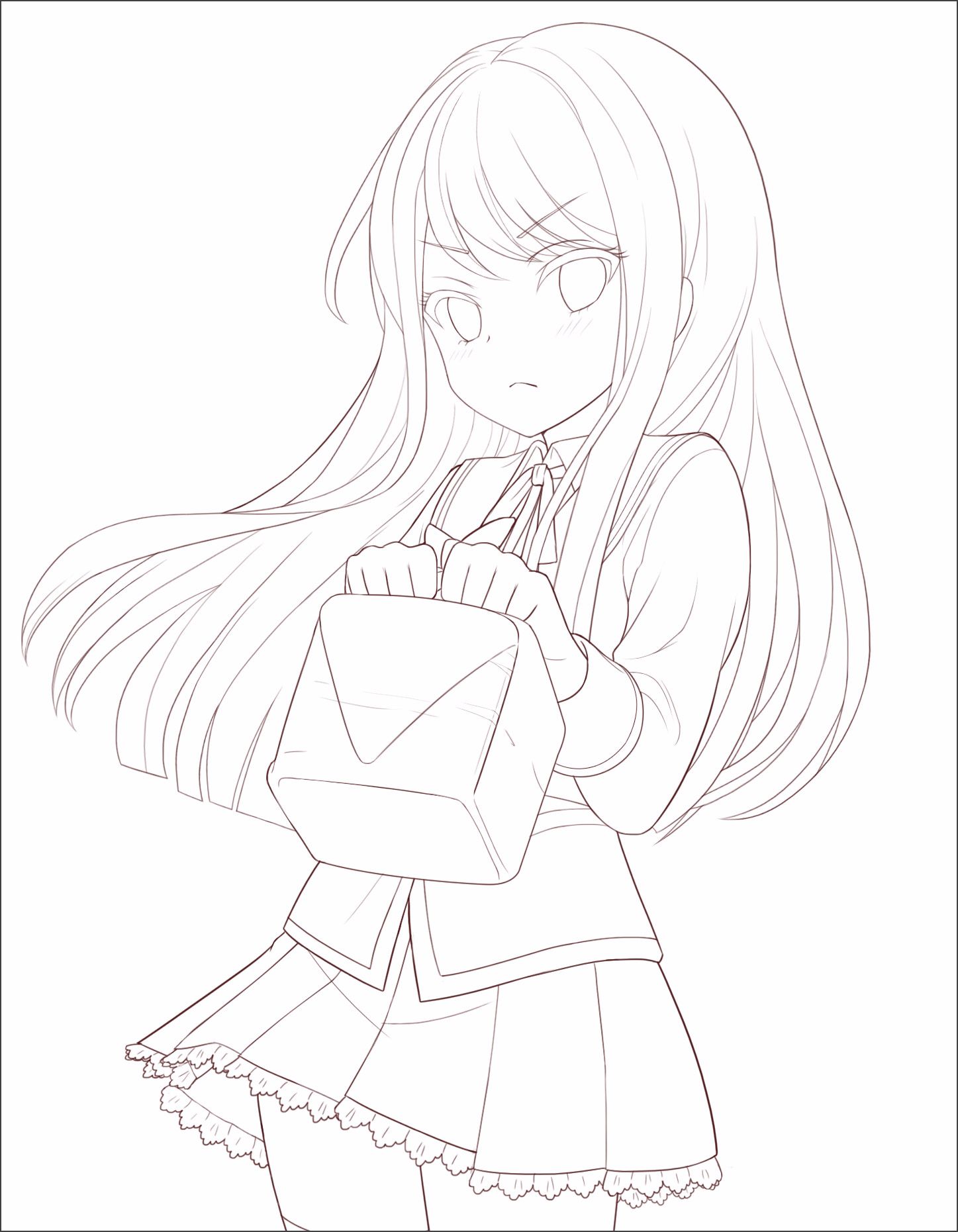 ガールフレンド(仮) キャラ線画２